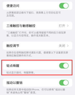 本号镇苹果授权维修站分享iPhone轻点无法唤醒怎么办