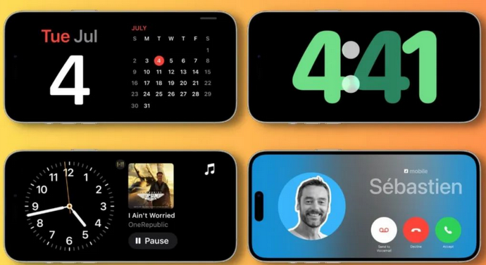 本号镇苹果手机维修分享iOS17横屏充电待机显示有什么好处 